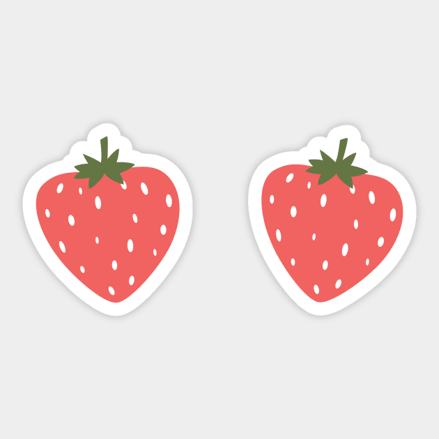 Summer Strawberry Boobs Sticker by The WYLD Tribe